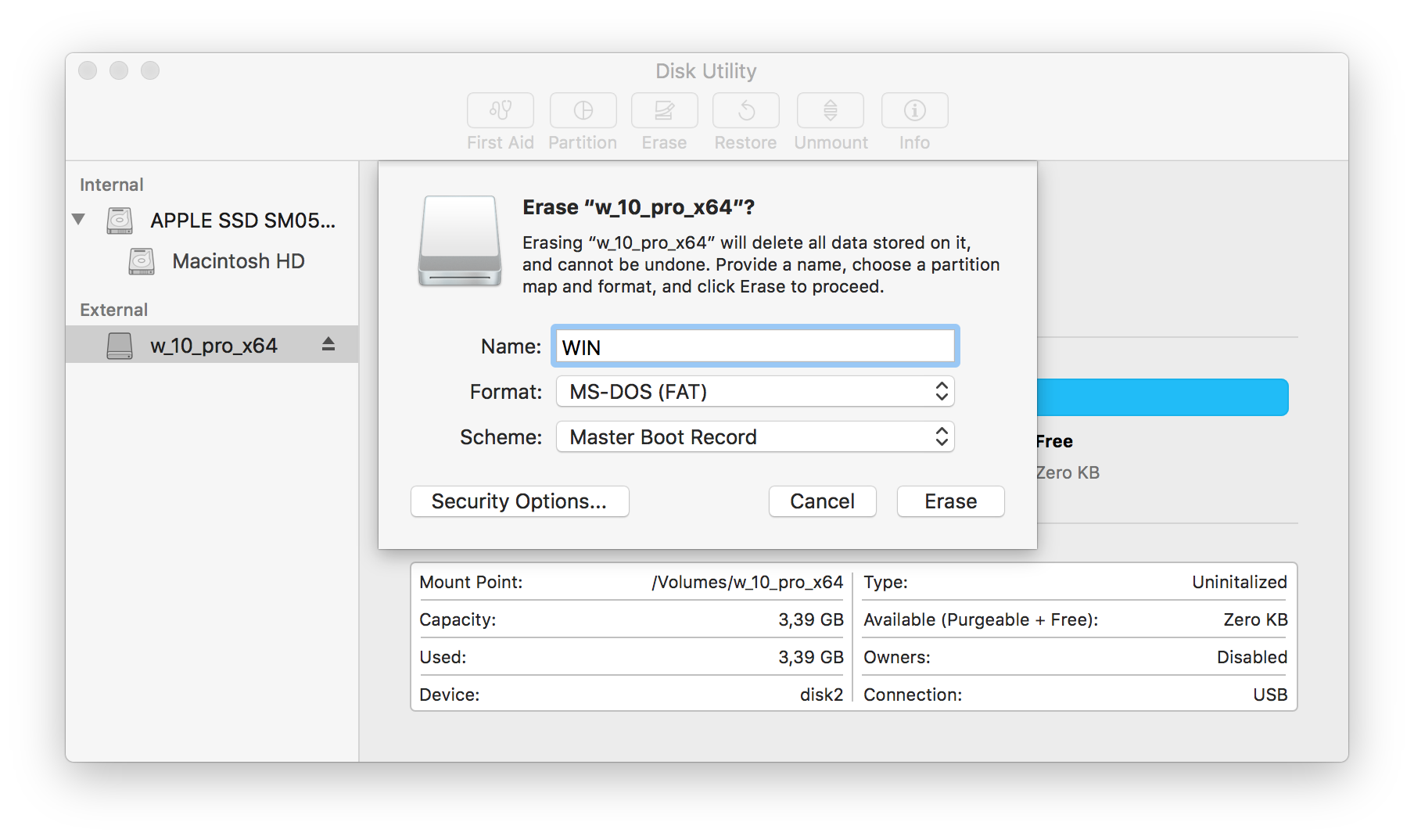 bootable usb installer windows 10 for mac
